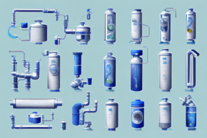A berkey water filter with its various components